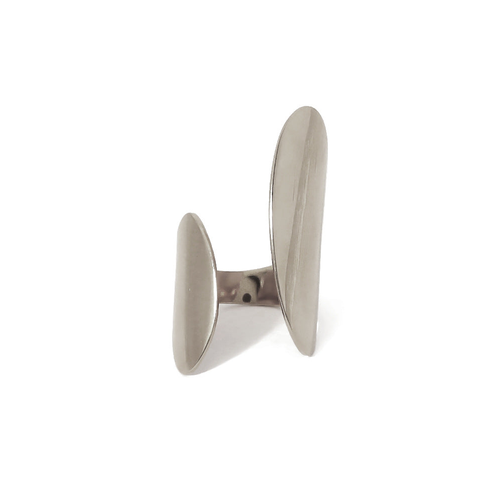 Wholesale Irregular geometric open ring gold-plated titanium steel ring